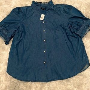 Ann Taylor chambray blouse New never worn